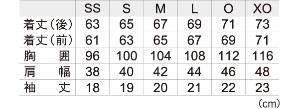 サイズ表