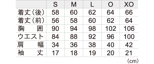 サイズ表