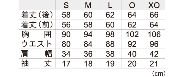 サイズ表