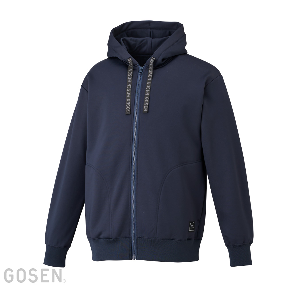 ユニ　裏起毛ストレッチジップアップパーカー